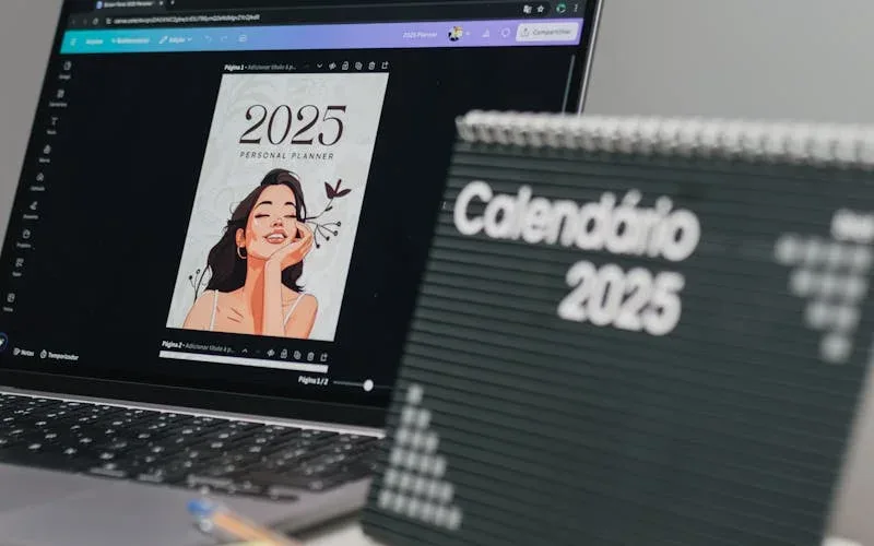 Agenda de salão de beleza com horários marcados e caneta sobre balcão